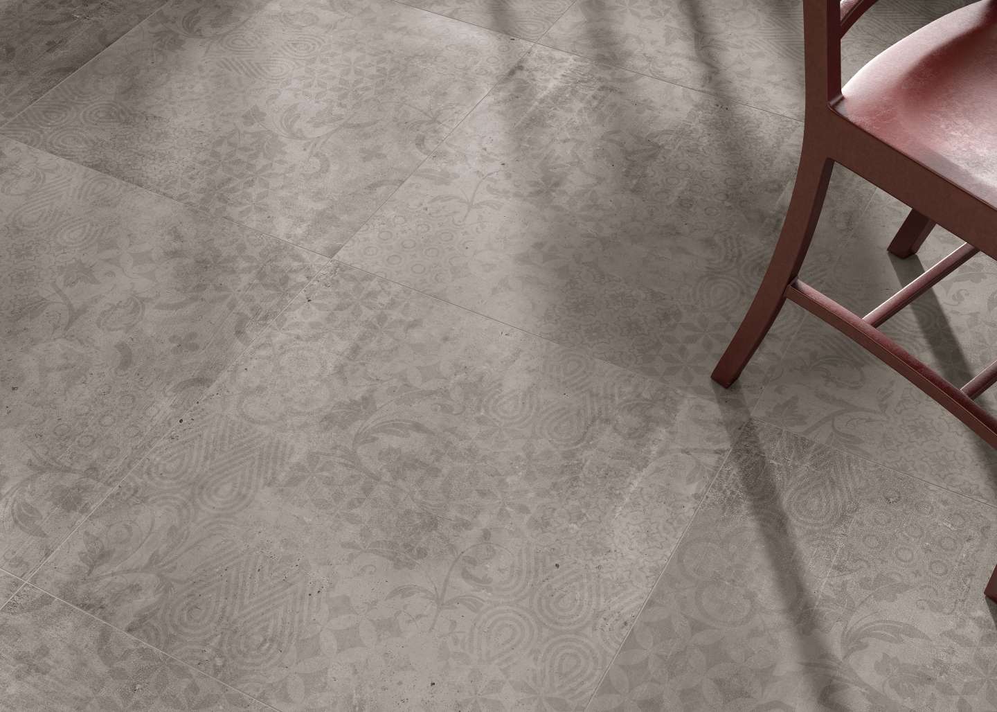 Grey Decor Betonfliesen auf dem Boden, grey decor concrete effect tiles  on the floor